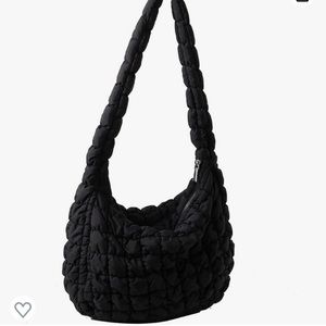 Quilted puffer tote bag